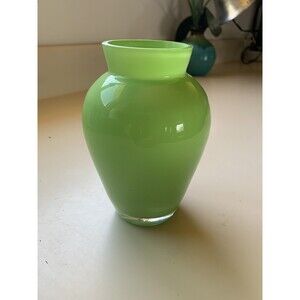 Hand Blown Green 5” Glass Vase